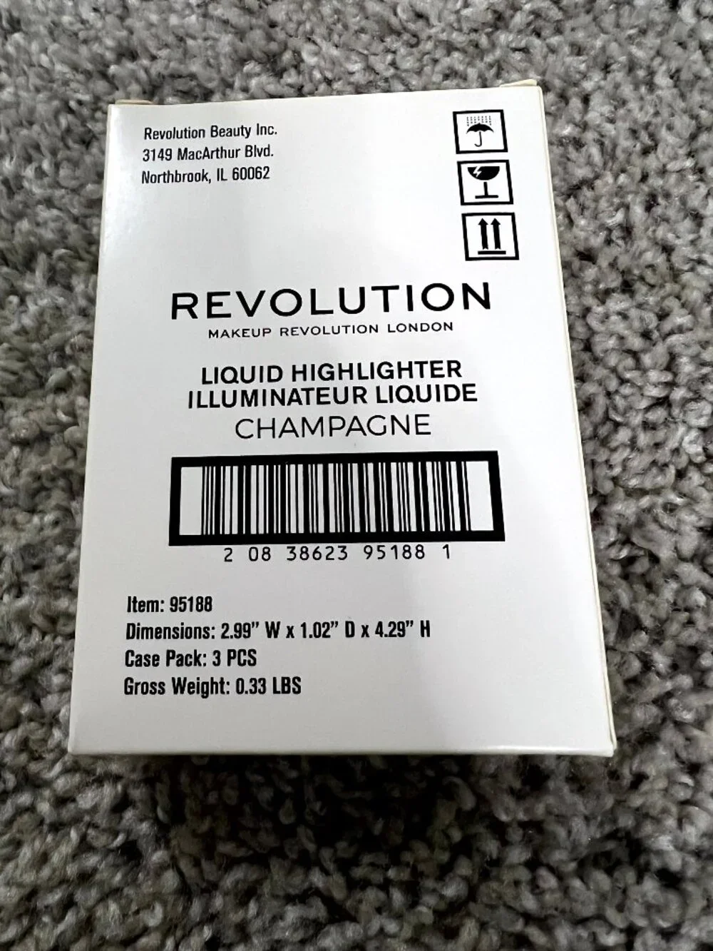 REVOLUTION Liquid Highlighter Champagne 3 Pack
